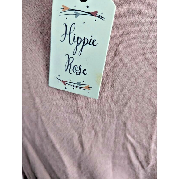 Hippie Rose Juniors Cold-Shoulder Shirt Mauve Petal Size L - Picture 4 of 4